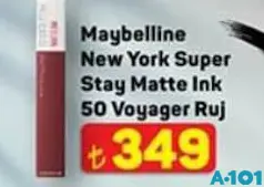 MAYBELLİNE NEW YORK SUPER STAY MATTE INK 50 VOYAGER RUJ fiyat ve kampanya bilgisi